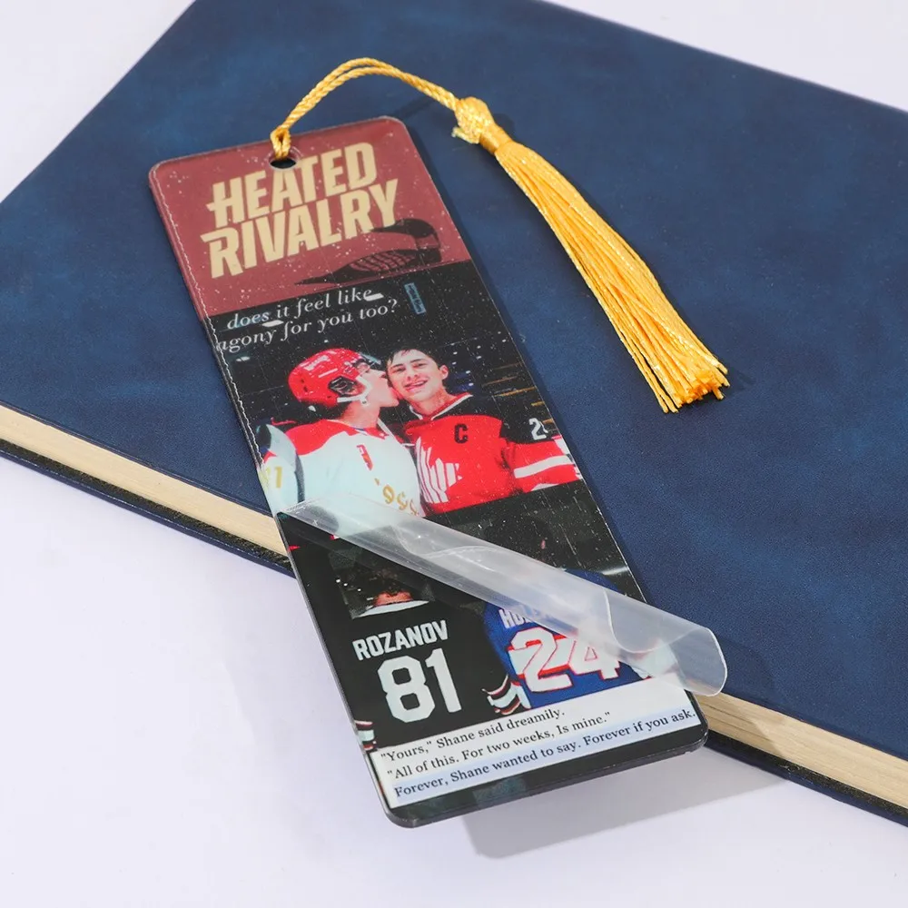 Heated Rivalry 'Themed Fan Acrylic Bookmarks 1pc/4pcs - Ice Hockey CP Elements + Novel Copy Reading Tags, Sports BL Readers