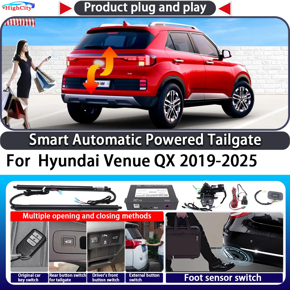

For Hyundai Venue QX 2019-2025 OEM Smart Automatic Powered Tailgate Key Control Trunk Lift Close Kit Electric Power Tailgate