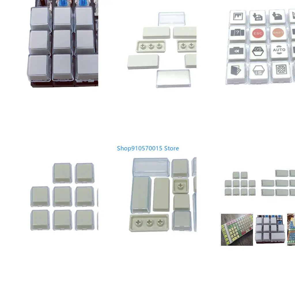 B95C Double-layer ABS Transparent Gaming Keyboard Keycap w/Removable Shell