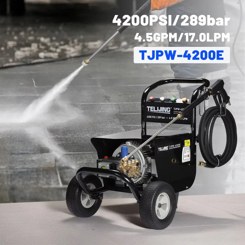 New Anti-Drip Electric Pressure Washer 4200PSI/289bar 7500W Motor 380V with Crankshaft for Home Car Detailing & Optics