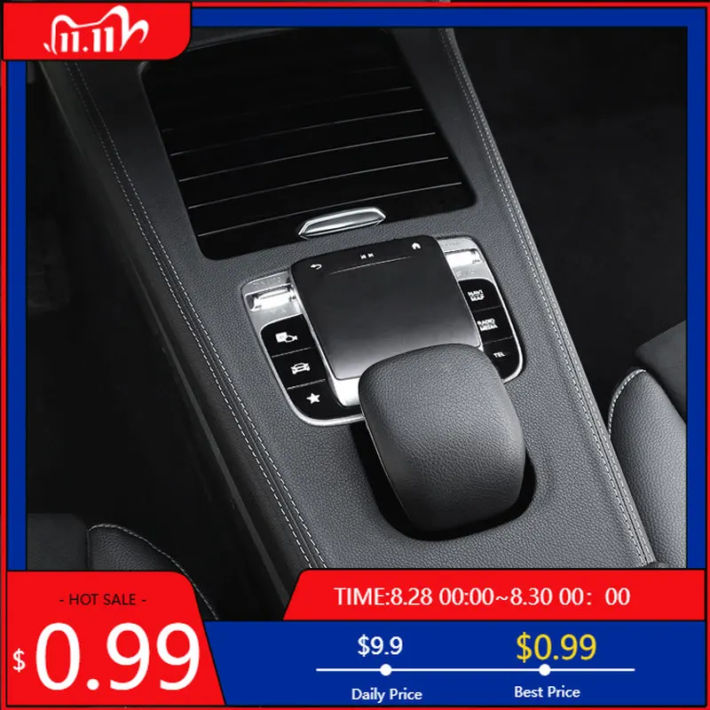 

Внутренние наклейки на центральную консоль автомобиля, кожаный стиль, крышка панели, рамка для Mercedes Benz A B CLA GLA GLB Class W177 W24