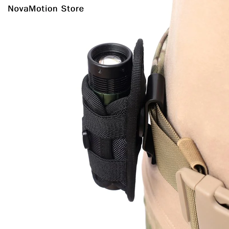 [NM]Belt Flashlight Pouch 360 Degrees Rotatable Outdoor Torch Case Hunting Lighting Light Holder Waist Bag 1/2Pcs[NM]