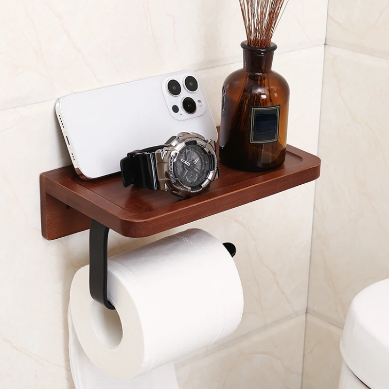 Toilet punching free paper roll holder, tissue box, hotel restroom wall mounted toilet paper drawer, storage rack