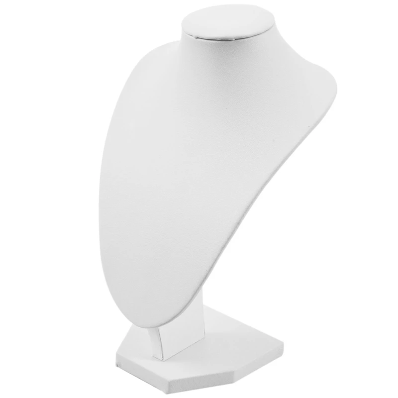

NEW-2X Jewelry Stand Portrait Model Necklace Display Photography Props White 22X16cm