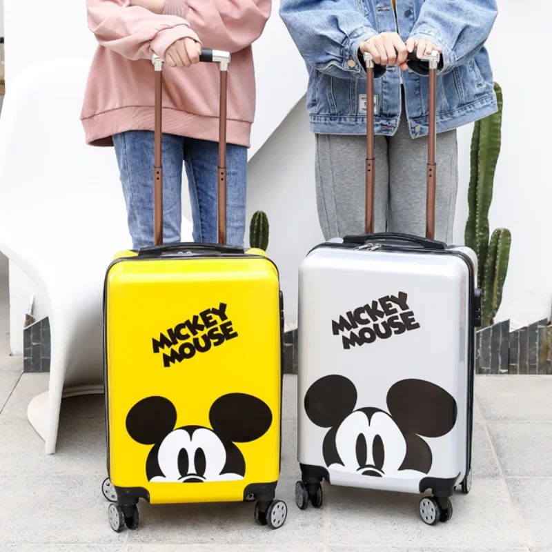 20inch Disney Mickey Mouse Kids Cartoon Travel Suitcase On Wheels Cute Trolley Luggage Children Lovely Cabin Rolling Luggage