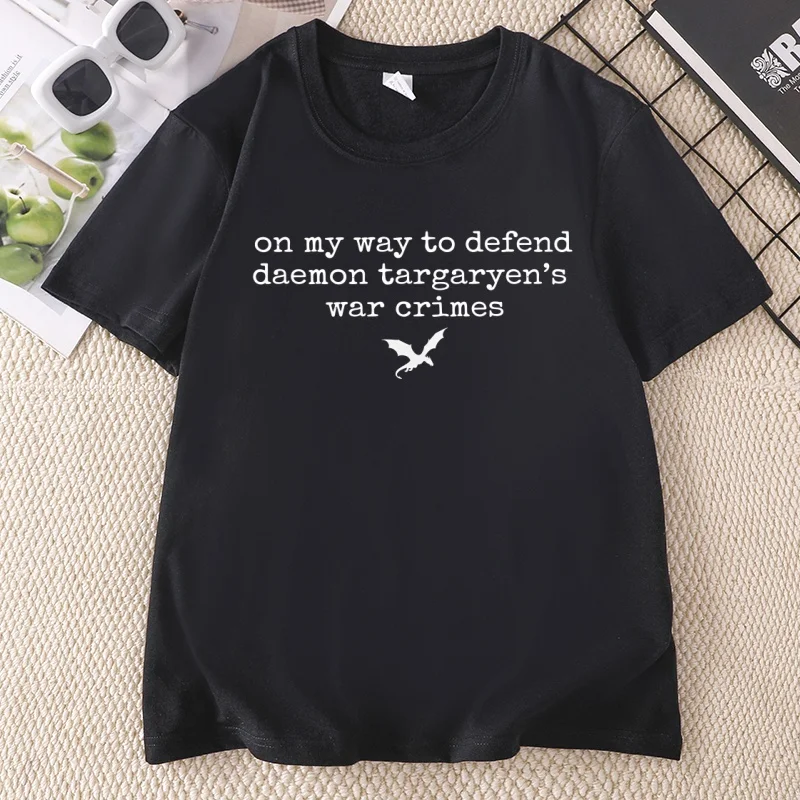 House of The Dragon Graphic T Shirts Fantasy Lover Tee Shirt Women Men Printed Dragon Rider T-Shirt Casual Round Neck Tshirts