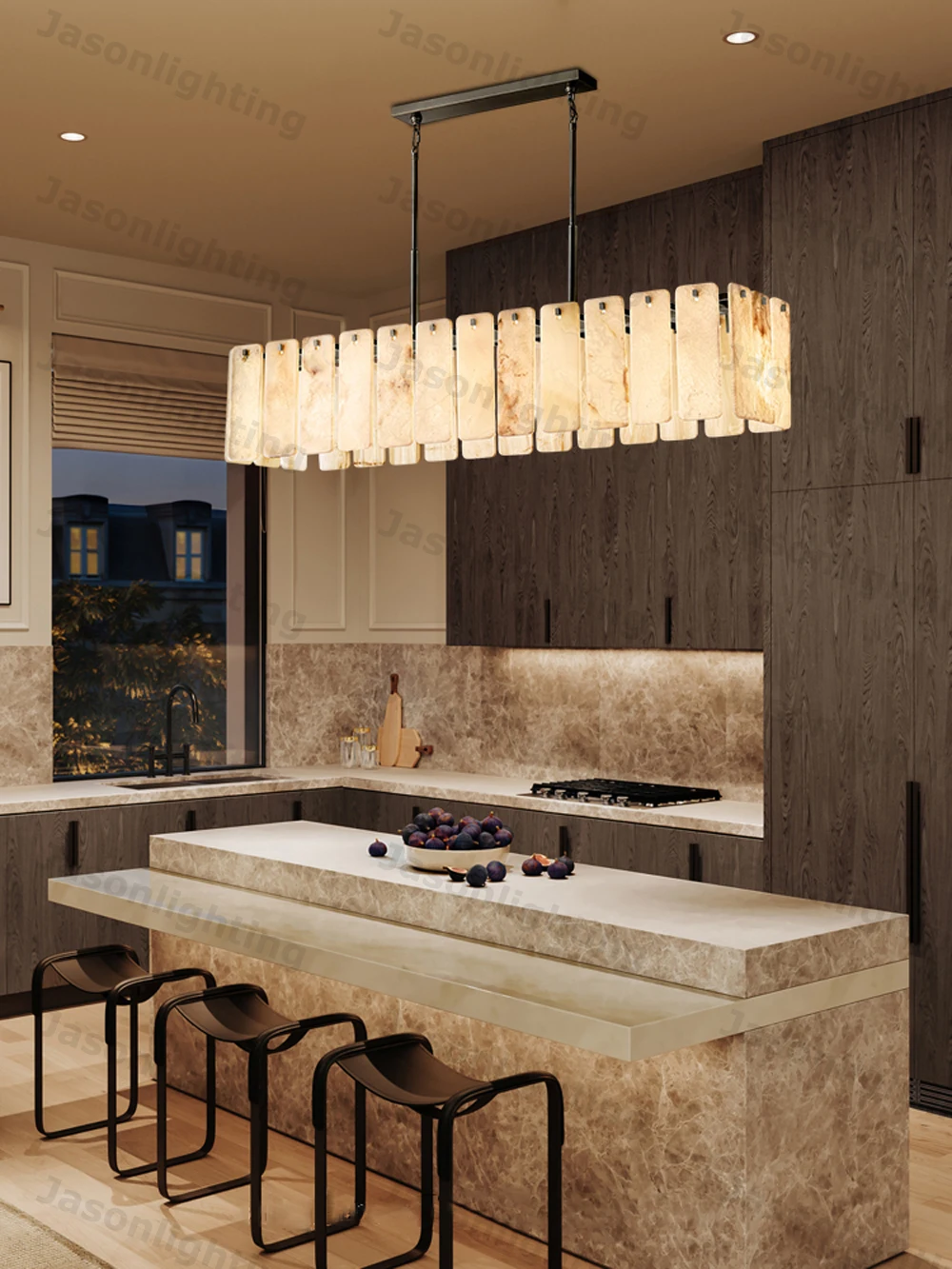 Upgrade Your Home With Our American Marble LED 2026 Chandelier Crafted From Natural White Alabaster Dimming Function
