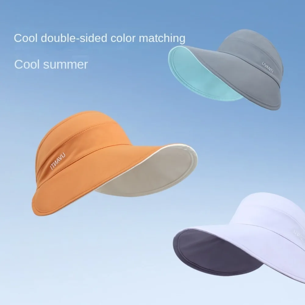 

Double Sided Wearable Summer Sun Cap Fashion UV-proof Foldable Hat Sunscreen Hat