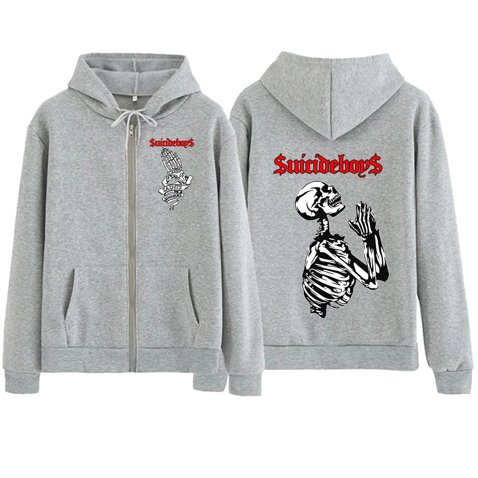 2024 Suicideboys Zipper Hoodie Harajuku Pullover Tops New Sweatshirt Streetwear Fans Gift