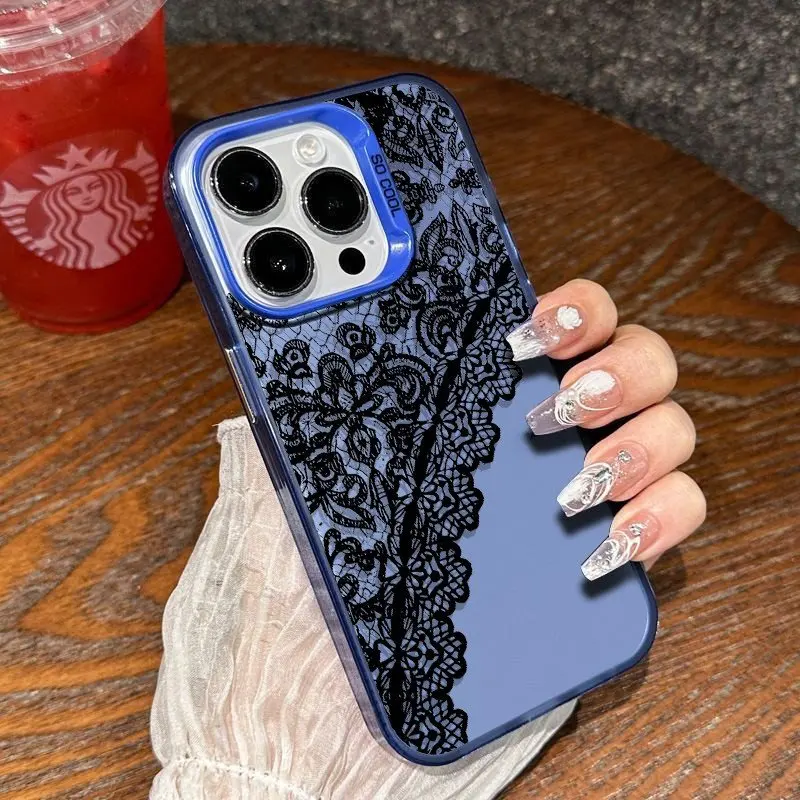 Creative Energetic Light Luxury Lace Trim Phone Case For iPhone 17 16 15 Pro Max 14 13 12 11 XS X XR 7 8 Plus 16E 17 Air Cover - Image 6