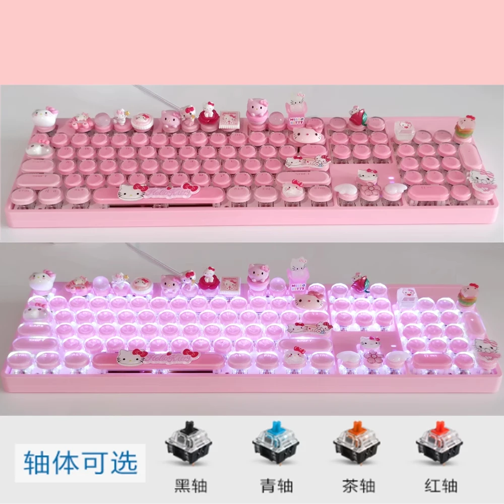 在庫あり 漫画風メカニカルキーボード 104キー シナモロール クロミ