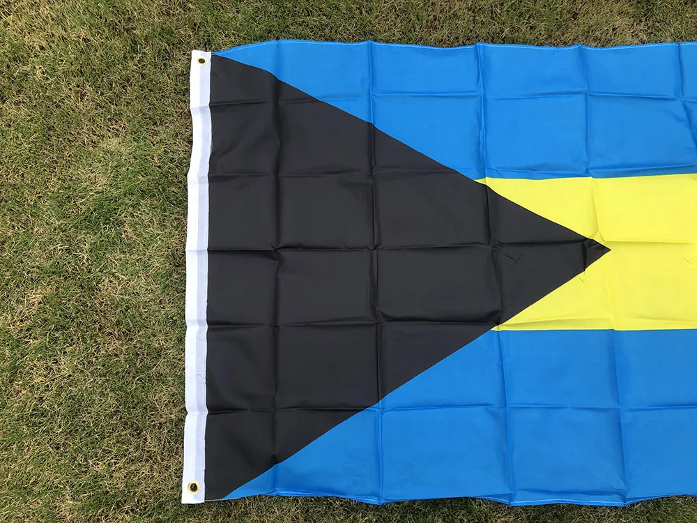 Bahamas Flag 90x150cm Hanging double penetration Polyester standard Bahamas BS Flag Banner for home decoration