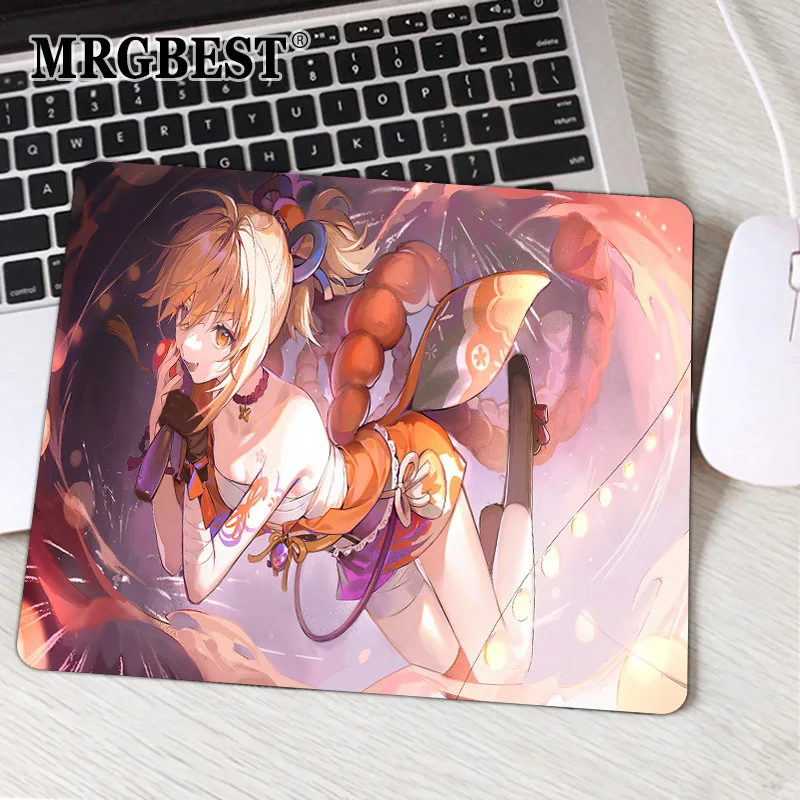 Yoimiya Genshin Impact Cute Mouse Pad Gamer Accessories Mouse Carpet Silicone Mat Table Pads Games Mat Setup Gamer Table for Pc