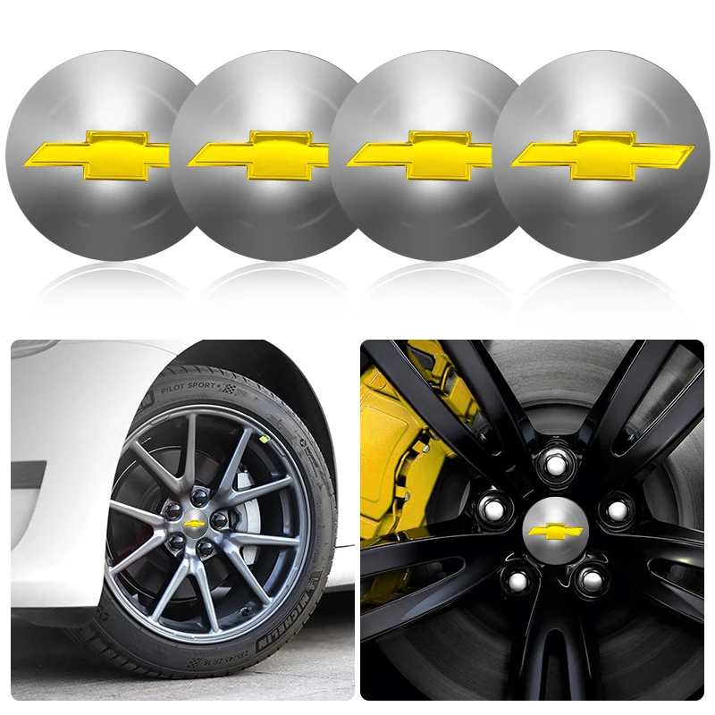 Tapacubos central para rueda de coche, pegatinas con logotipo, emblema de llanta, estilo para Chevrolet Garna Equinox Volt AVEO Chevry Cruze Impala Camaro, 56MM