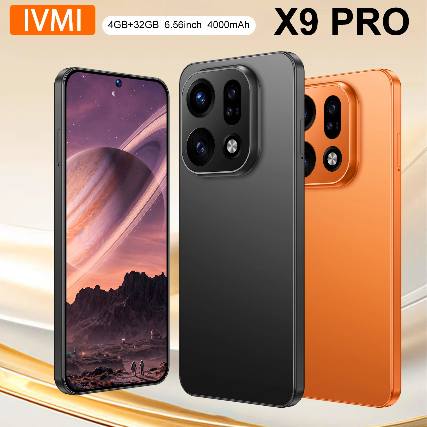 IVMI Global Vision X9 Pro Smartphone 6.56'' 4G Mobile Phone 32GB ROM 16MP Camera Dual SIM Face ID Android Google Play Store