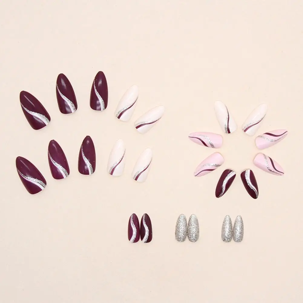 Facile da incollare 1 Set bellissimo bastone artificiale su unghie finte gioielli per Nail Art unghie finte senza colla con fornitura per salone di bellezza