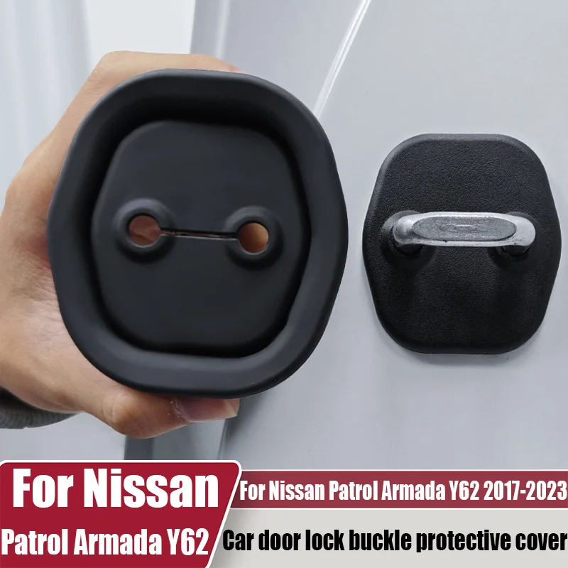 

Car door lock buckle protective cover rust proof protection car interior accessories For Nissan Patrol Armada Y62 2017-2023