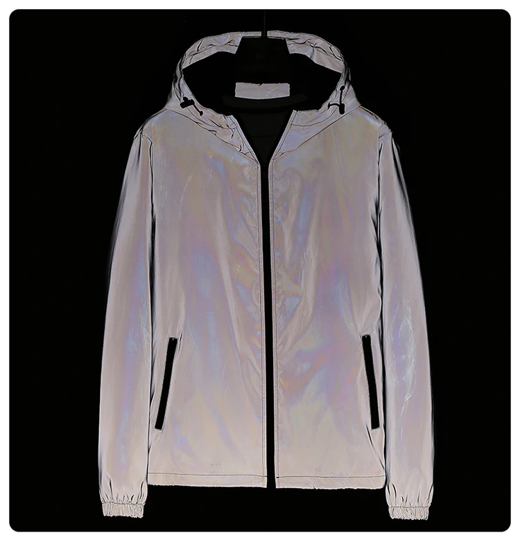 

Unisex Night Running Reflective Versatile Jackets Couple Reflective Sports and Leisure Jackets Spring and Autumn Trendy Jackets