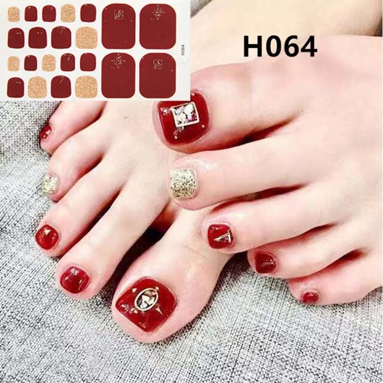 JOEEE แฟชั่น Toes สติกเกอร์กันน้ำสติกเกอร์เล็บเล็บ H061-080