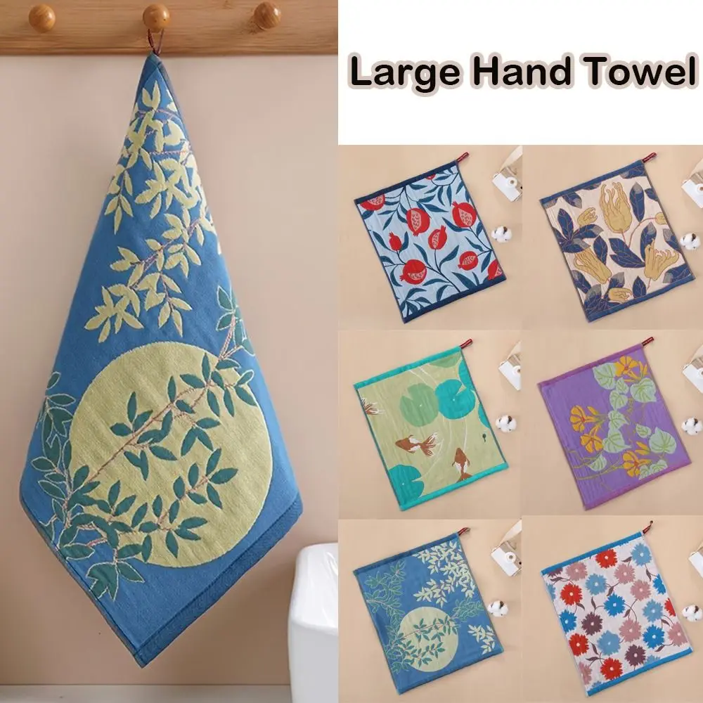 34x40cm Large Hand Towel Kitchen Towel 4Layer Cotton Gauze Pure Cotton Dish Cloth Quick Dry Decorative Tea Towel Home Restaurant