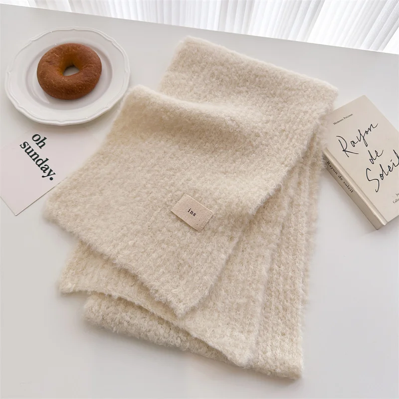 وشاح من الصوف المرأة الفاخرة شتاء دافئ بلون كوريا نمط أفخم الأوشحة شرابة شالات الباشمينا سيدة التفاف Bufanda