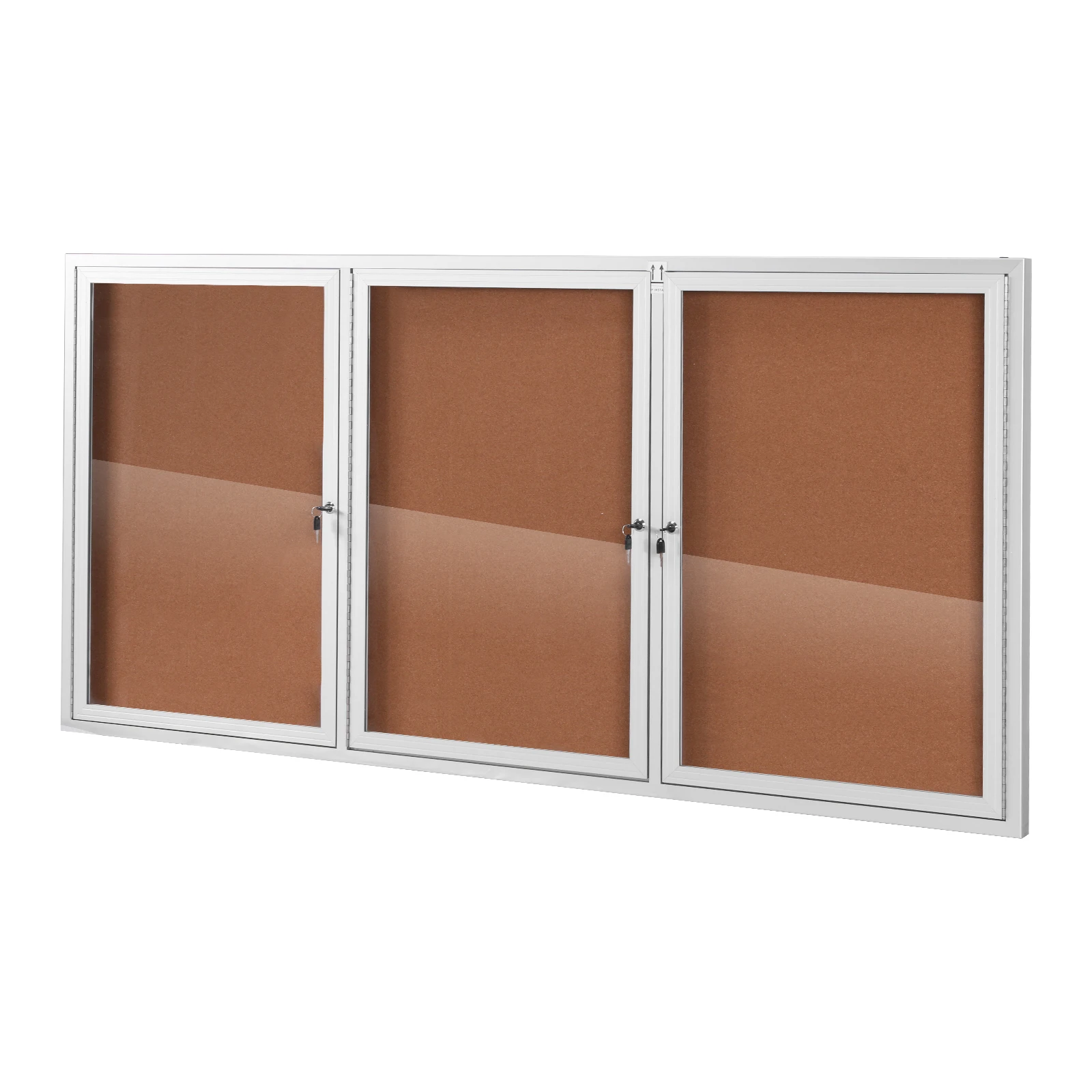 

Витрина-доска для объявлений с алюминиевой рамой и стеклянной дверцей на замке для офиса, класса, коммерческого использования