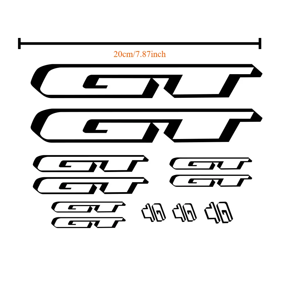 Motorcycle Stickers 2D Flat Stickers Motorcycle Stickers GT Bike Stickers/Decals Set, Motorcycle Accessories, Sport Design