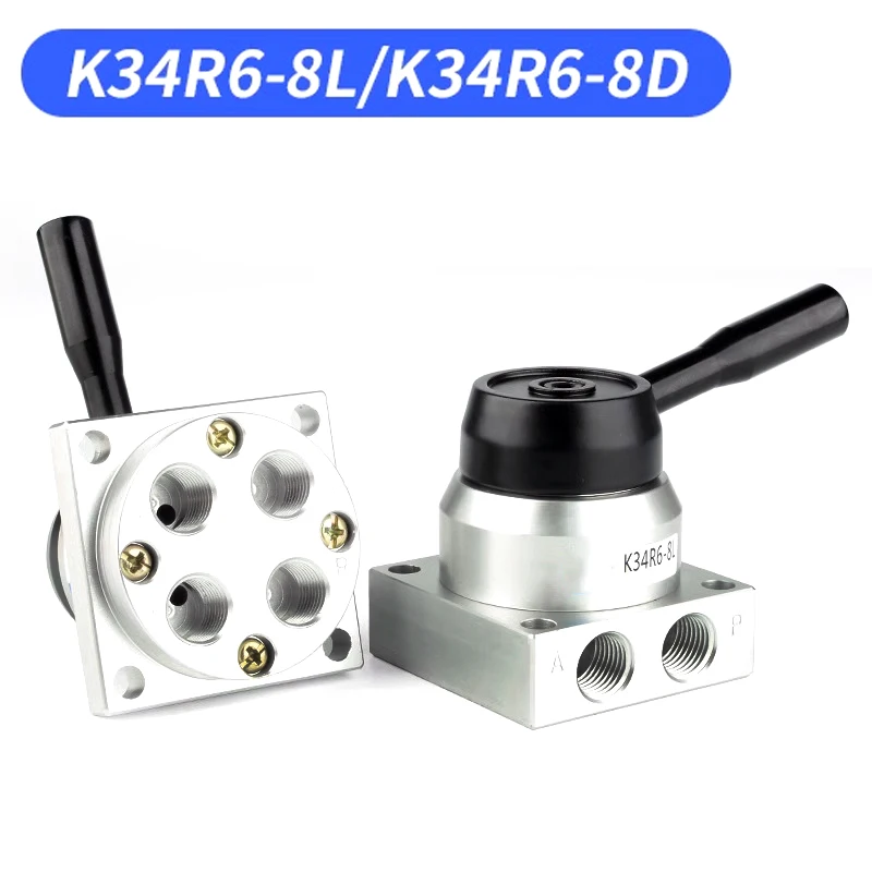 

Pneumatic Manual Manual Rotary Valve K34R6-8D/K34R6-8L Manual Valve Cylinder Control Valve 3-position 4-way