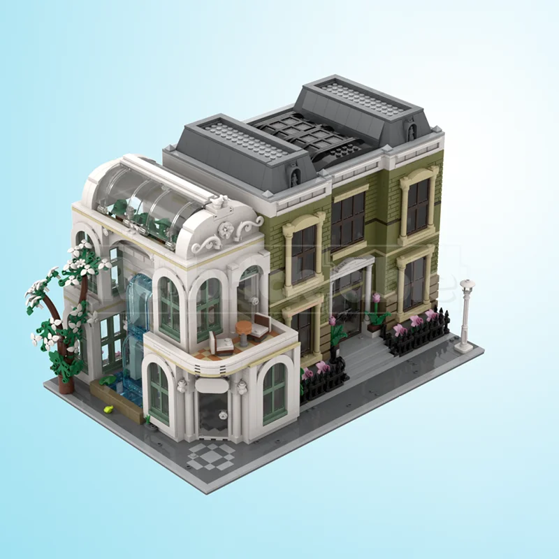Street View modèle Moc briques de construction botanique Bliss Day Spa technologie blocs modulaires cadeaux jouets de noël bricolage ensembles assemblage