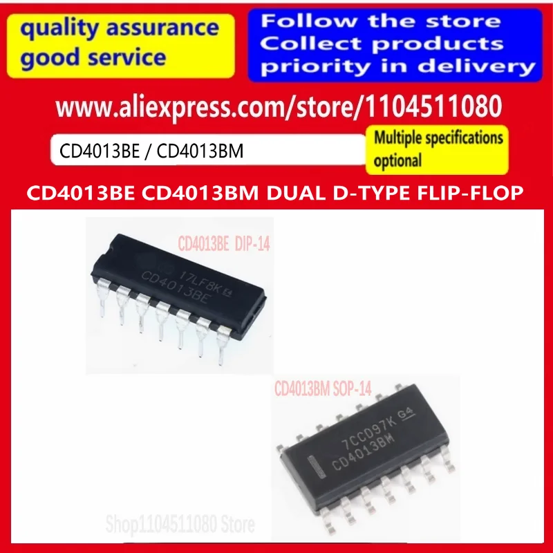 10Pcs/ CD4013BE CD4…