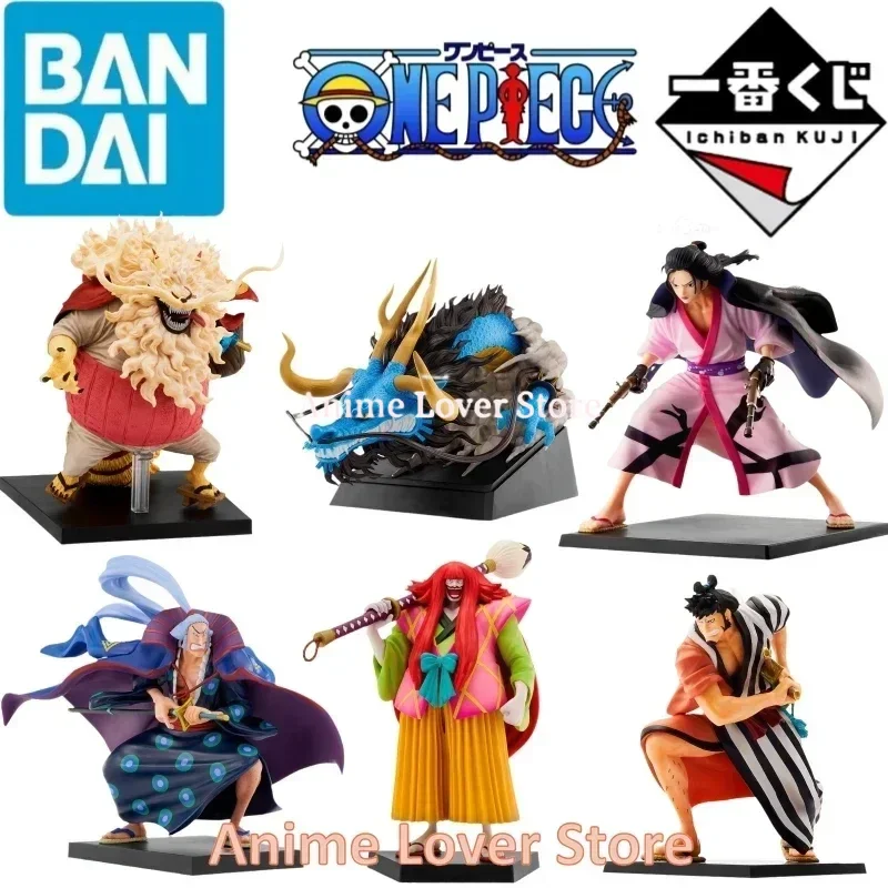 

Bandai Original One Piece Ichiban Kuji Nine Red Scabbards Kinemon Denjiro Nekomamushi Kanjuro Izou Kaidou Anime Figures Toys