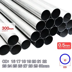 긴 원형 6063 알루미늄 합금 얇은 벽 알루미늄 튜브, 알루미늄 파이프, 0.5mm 두께 16-30mm OD 스트레이트 300mm, 2 개-5 개