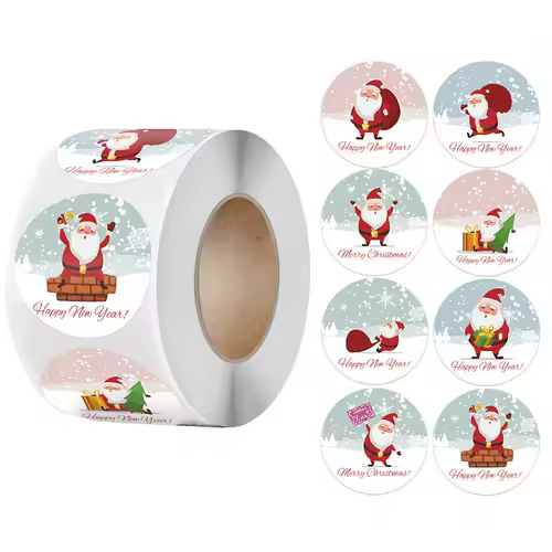 Children's Christmas gift label stickers School teachers commended students reward Self-adhesive Decorative gifts series - Image 17