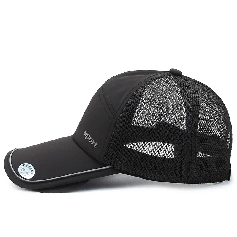 Sommer Mesh Baseball Kappe Versenkbare Krempe Trucker Hut Einstellbar Atmungs Hüte Angeln Hüte Outdoor Sport Laufschuhe Hut