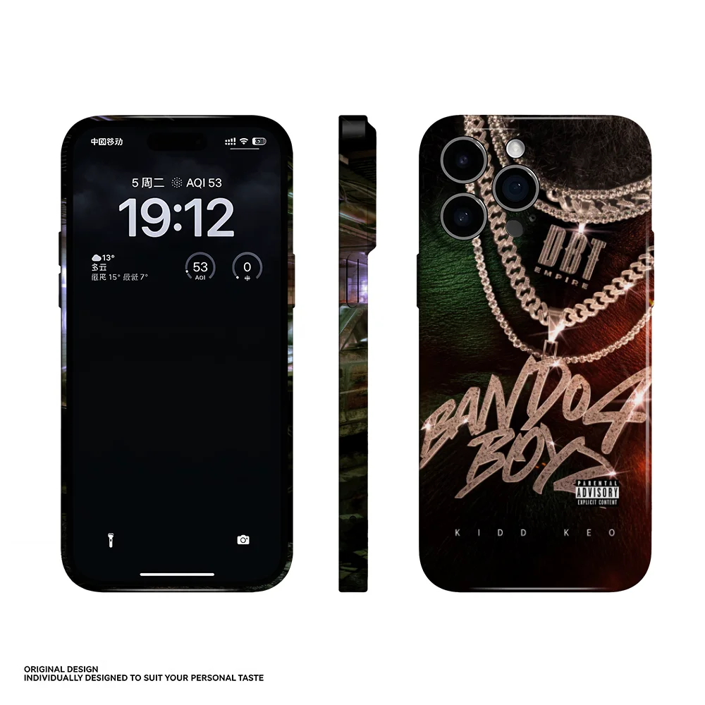 حافظة هاتف لهاتف آيفون 16 15 14 13 12 11 Pro Max Plus لامعة HD فتحة رفيعة فيلم سائل غلاف ناعم Kidd Keo العودة إلى Rockport