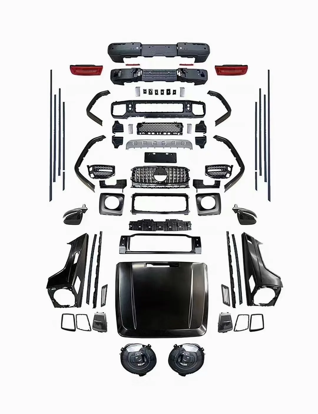 For 2002-2018 G-class W463 Upgrade to 2019-2024 W464 G63 Body Kits for G-wagon Bumper Hood Headlight Taillight