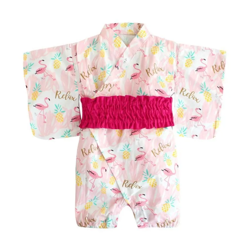 

Baby Summer One-Piece Baby Jumpsuit Thin Children's Kimono Bathrobe Creative Simple Comfortable Japanese Kimono Sleepwear LC969