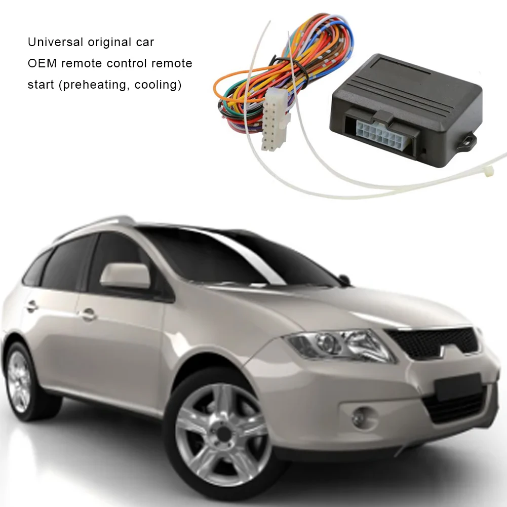 Car Starting Module with Remote Control Anti-theft Remote Start Pre-heating Car Alarm Start Stop Pre-cooling 12V Car Accessories