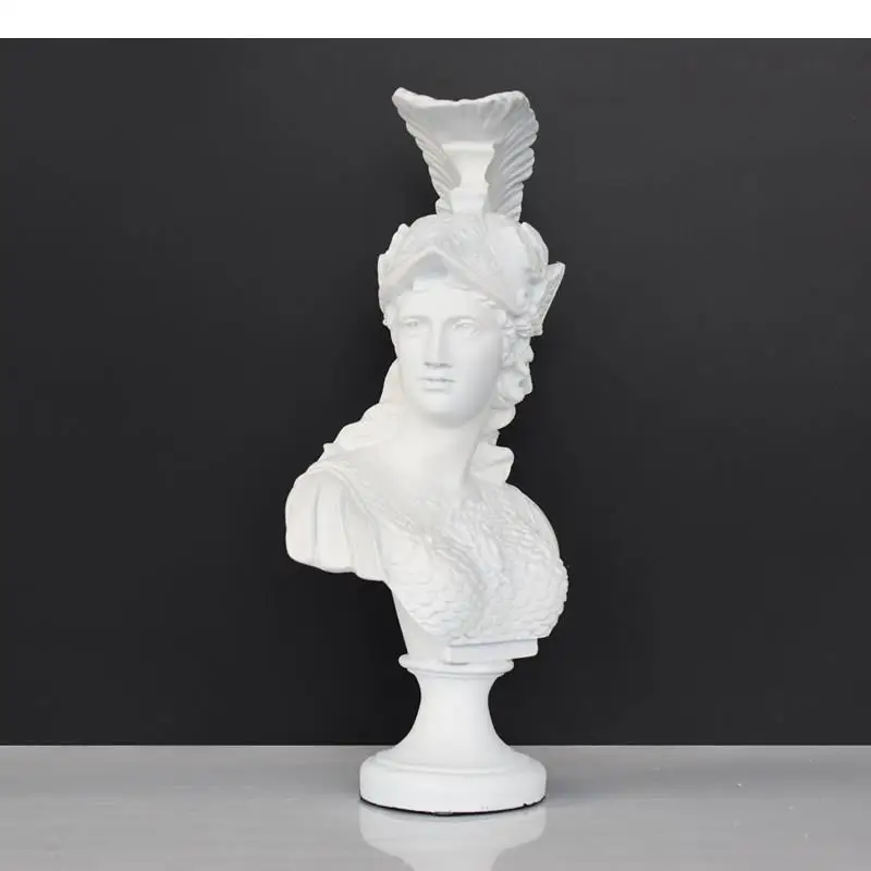 Imagem -03 - Deusa Grega Athena Figura Estátua Resina Artesanato Móveis Retro Humano Decoração Moderna Acessórios