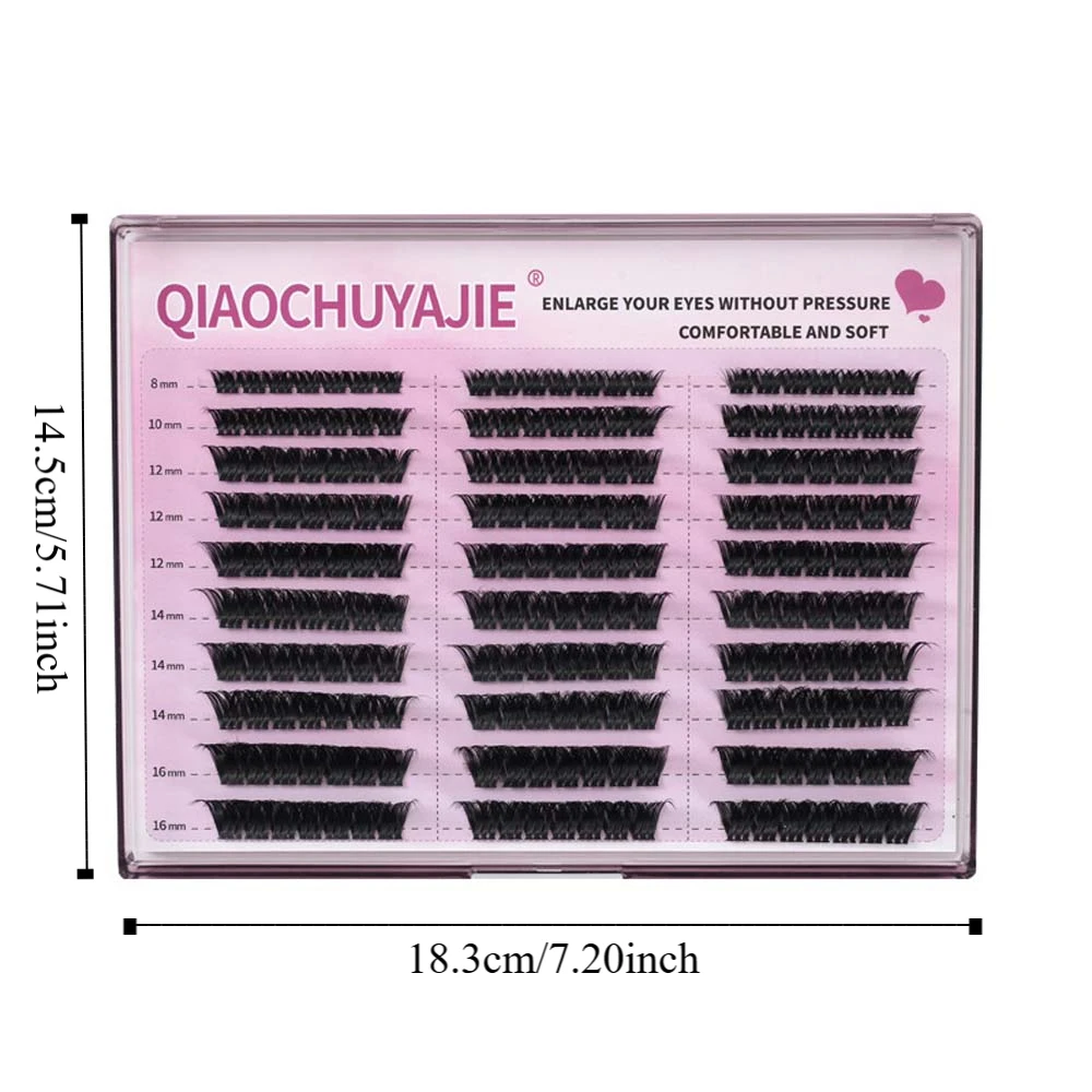 Eyelashes Extensions L Curl False Eyelashes DIY Oblique Winged Individual Cluster Eyelashes Natural Segmented