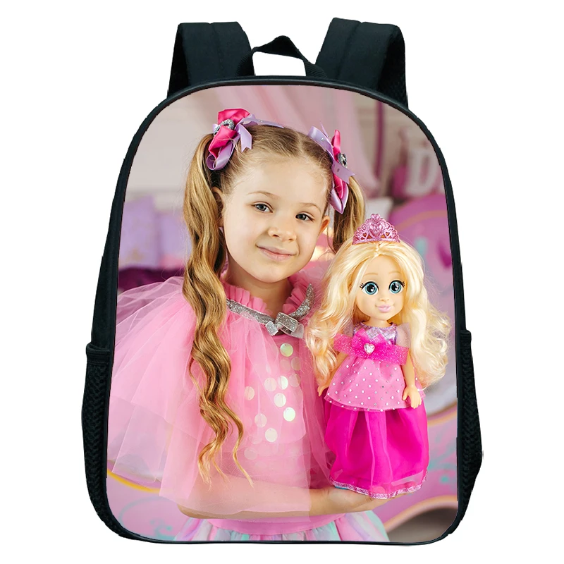 Diana Show School Backpack pour enfants, 12 ", Toddler Kindergarten Bag, Waterproof, Kawaii Backpack, Boys and Girls, Bookbags