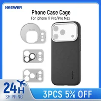 NEEWER Jaula para funda de teléfono para iphone 17 Pro/Pro Max, cubierta protectora Modular para teléfono TPU/PC resistente con anillo de filtro de 67 mm