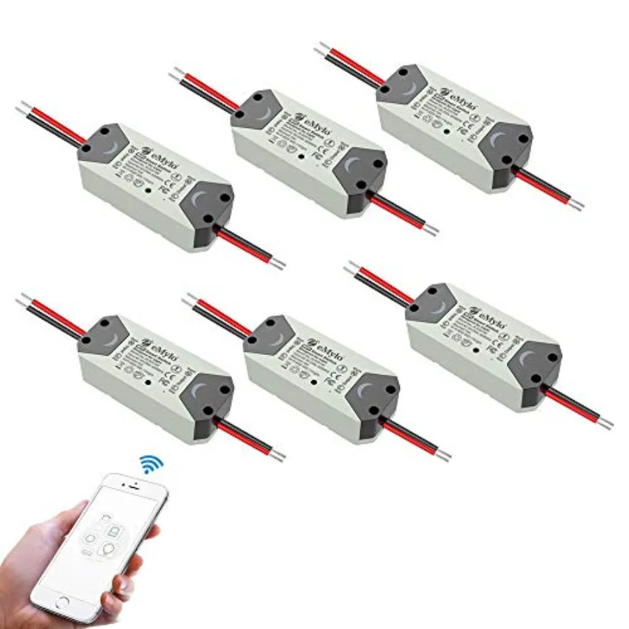 

WiFi Smart Switch eMylo Wireless Relay Light Tuya Remote Control Module 2.4Ghz WiFi Home Automation Timer Switch Compatible wit