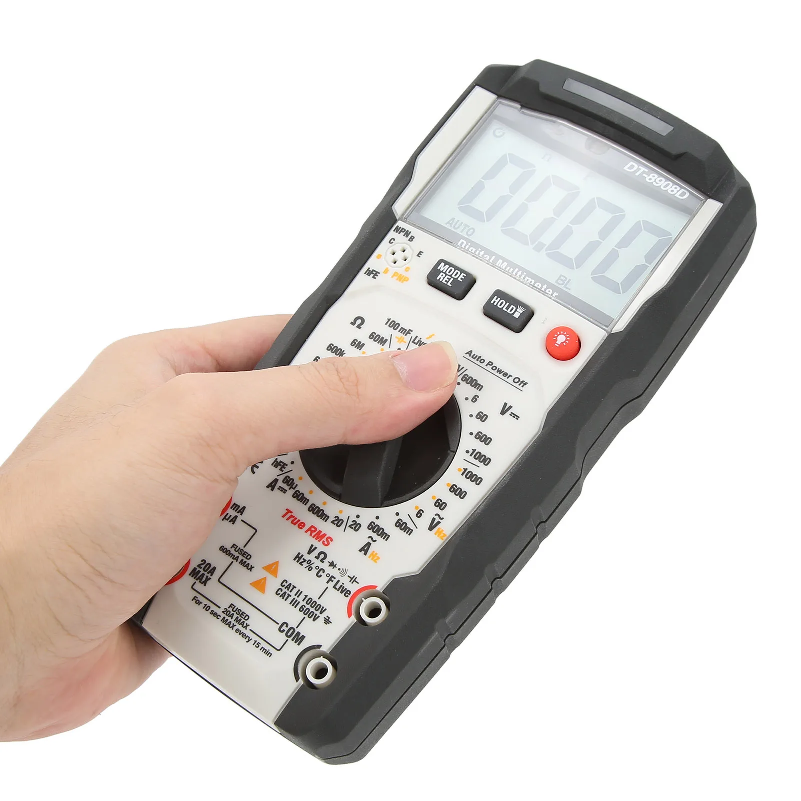 Multimeter Digital Multimeter DT-8908D Multimeter Akurasi Tinggi Tester Portabel Rentang Manual Tahan Api Voltmeter LCD Industri