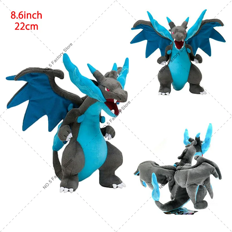 18 Stile Glänzende Glurak-Plüschtiere Pokemon Mega Evolution X & Y Glurak Weiche Stofftiere Spielzeugpuppe Geschenk für Halloween – Detail 5