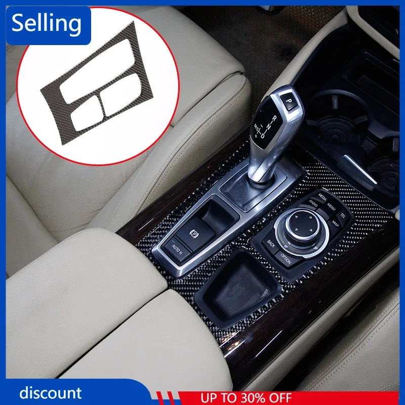 

LHD and RHD Soft Carbon Fiber For BMW X5 X6 E70 E71 2010 2011 2012 2013 Interior Gear Shift Frame Trim Stickers fast ship