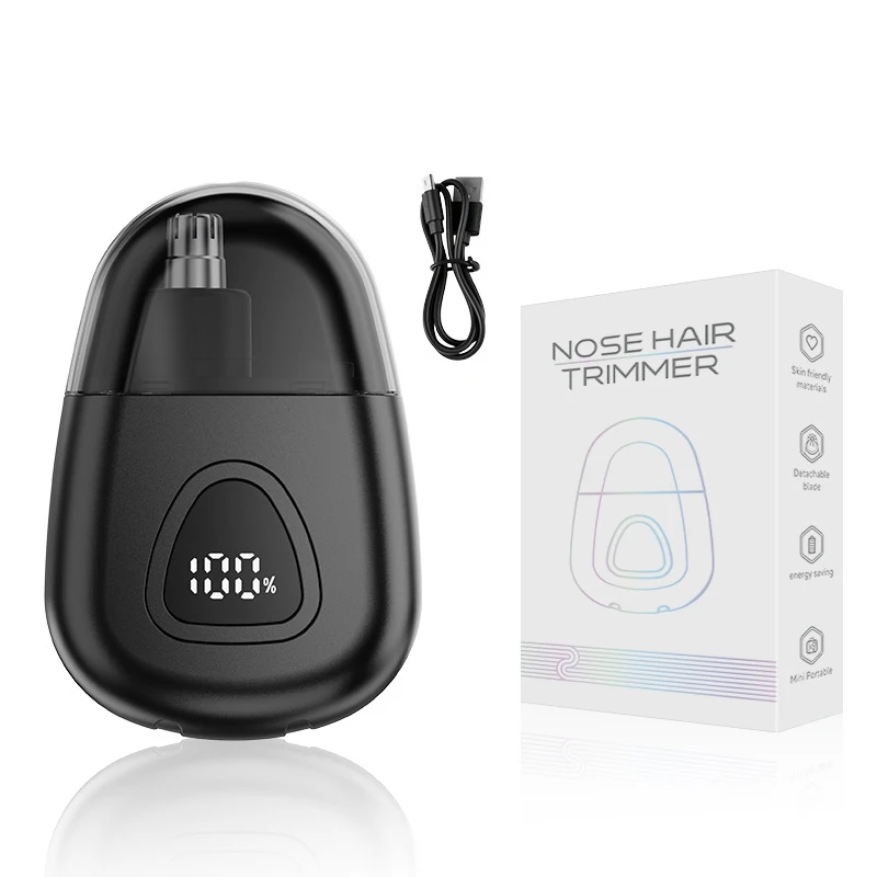 

USB-зарядка, триммер для волос в носу и ушах, портативная электрическая машинка для стрижки волос в носу, компактный дизайн, быстрая зарядка, подходит для мужчин