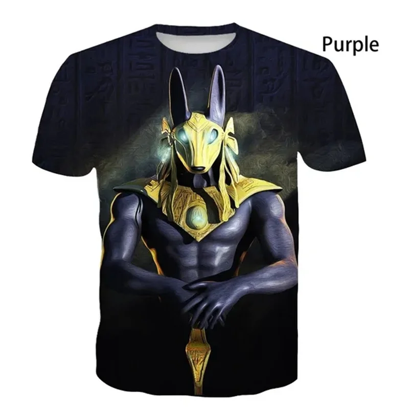 Horus T Shirt Ancient Egyptian God Eye of Egypt Pharaoh 3d Anubis Printed Men T-Shirt Funny Kids Short Sleeve Vintage Streetwear