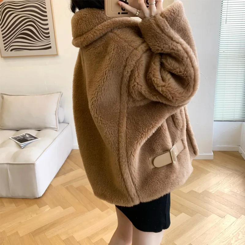 2022 Autumn And Winter New 1951 Commemorative Edition M Family Teddy Bear Coat Women\'s Short Jacket Grain Alpaca Coat