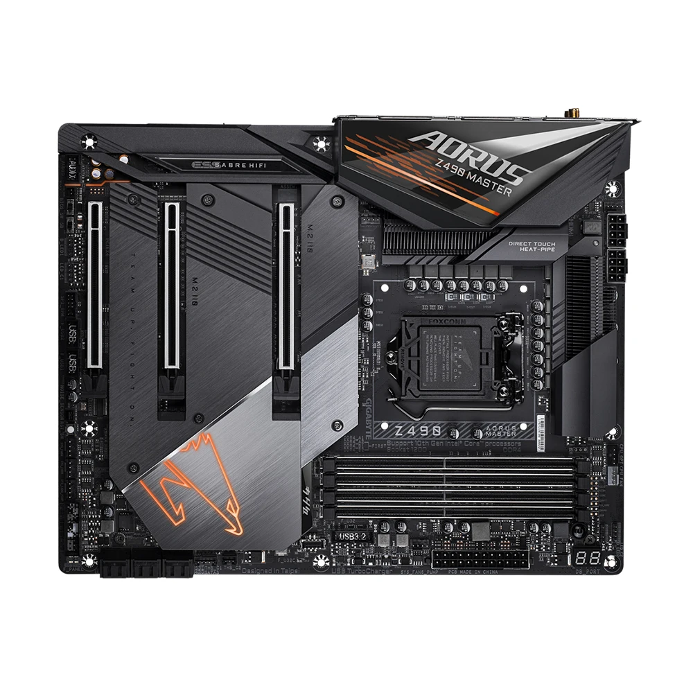 Imagem -06 - Placa-mãe Master Aorus Chipconjunto Z490 Soquete Lga 1200 para o 10 ° 11th Core Cpu Atx Placa-mãe Usada